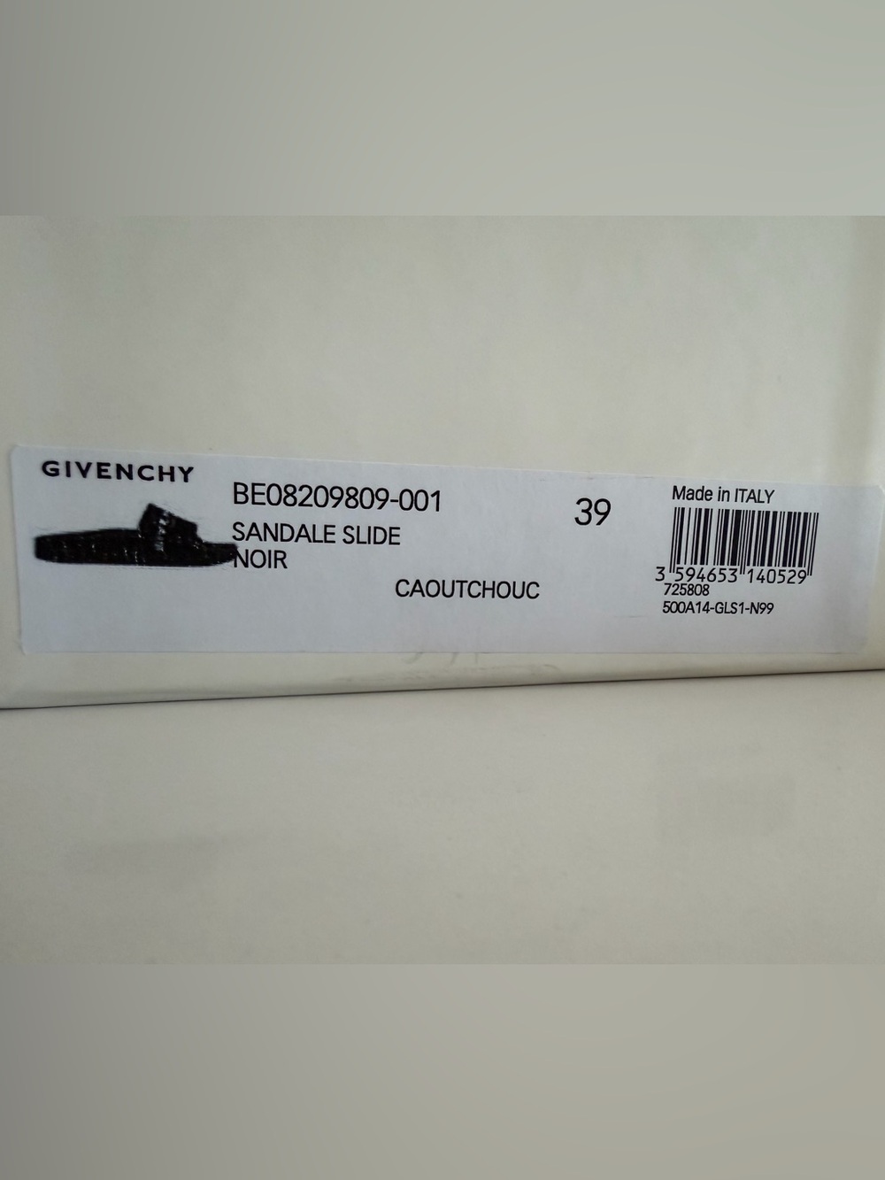 Givenchy Black Pool Slide Sandal with White Logo - Picture 5 of 9
